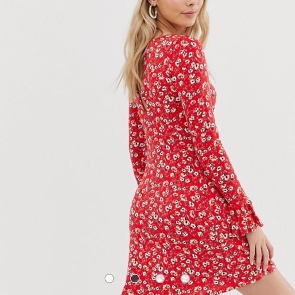 Free People Floral Mini Dress- Size Small - Picture 3 of 5